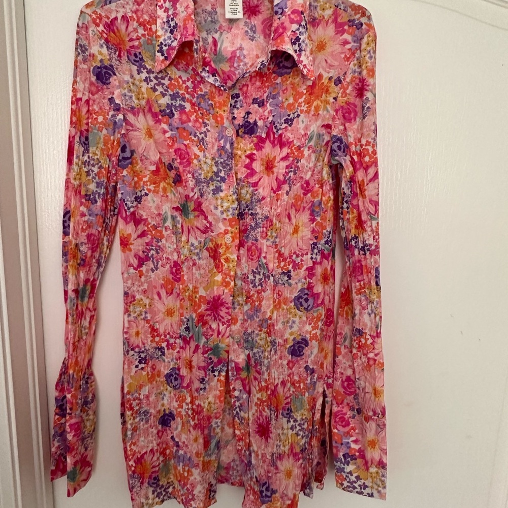 H&M Floral long sleeve shirt
